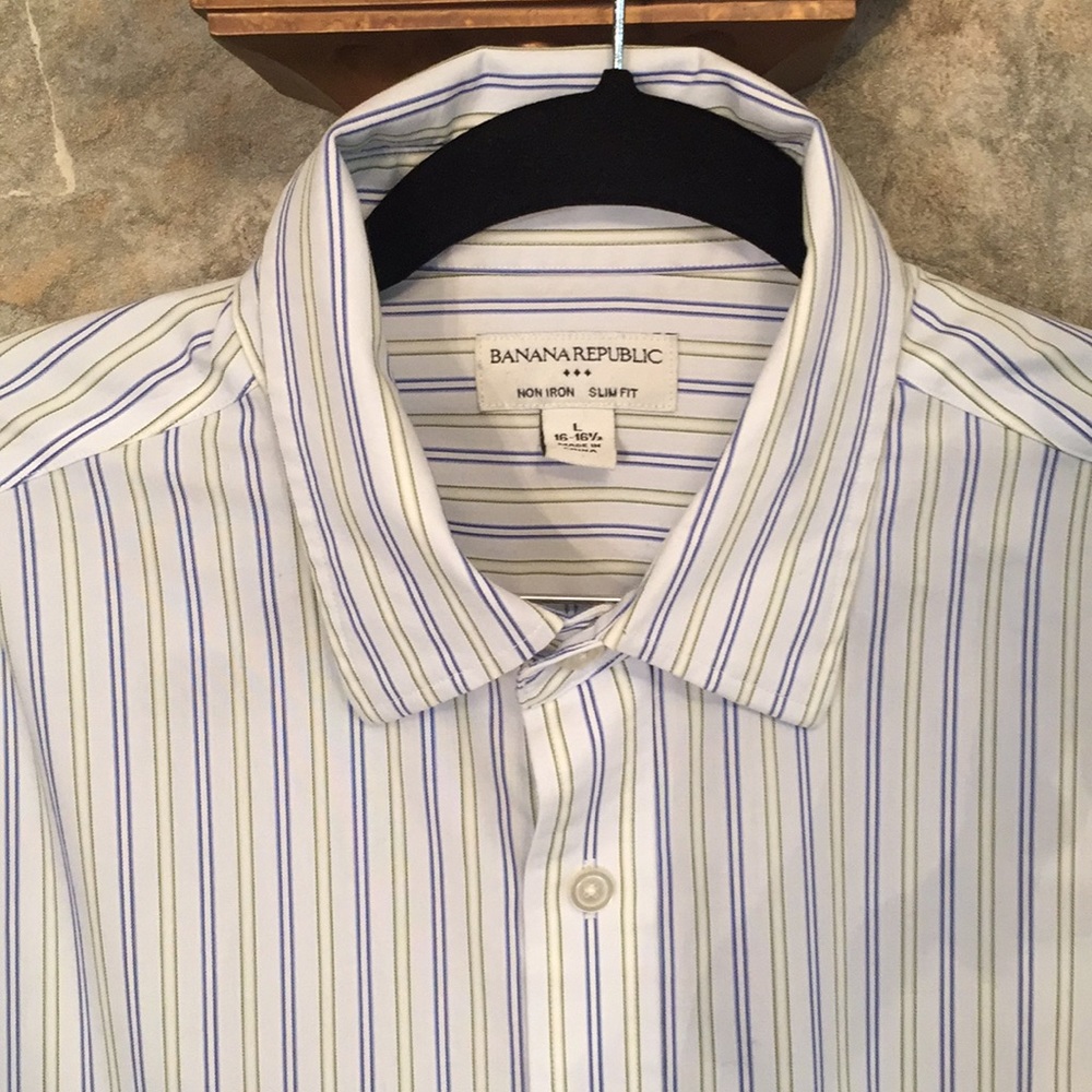 Banana republic 🦅 non-iron slim fit  button shirt